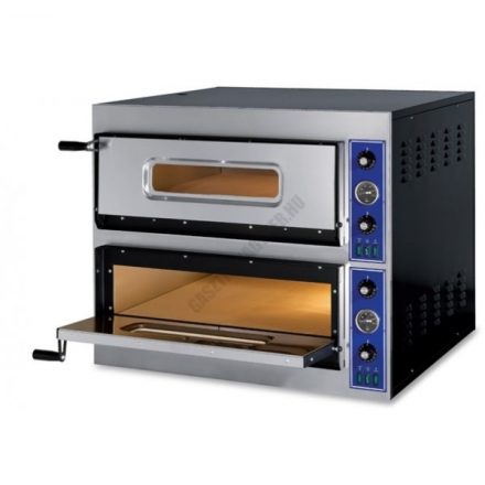 Pizzakemence, elektromos, 2 aknás 2*4 db 31 cm-es pizzához