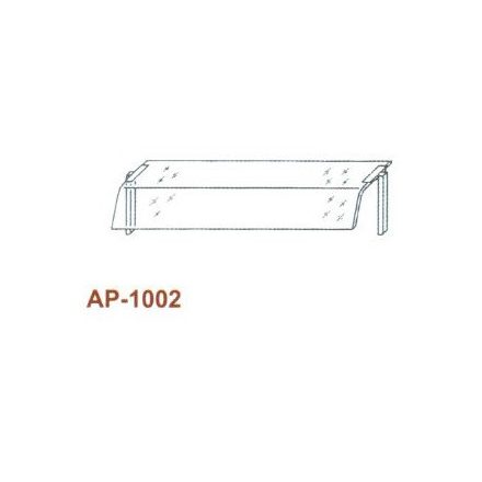 Egysoros átadó hajlított üveggel, leheletvédővel 1500 mm-es pulthoz AP-1002 1500