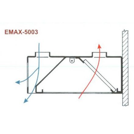 Elszívóernyő fali, kétirányú levegőbefúvással Emax-5003, 1000×1200×400