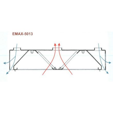 Elszívóernyő sziget, kétirányú levegőbefúvással Emax-5013, 2000×2400×400
