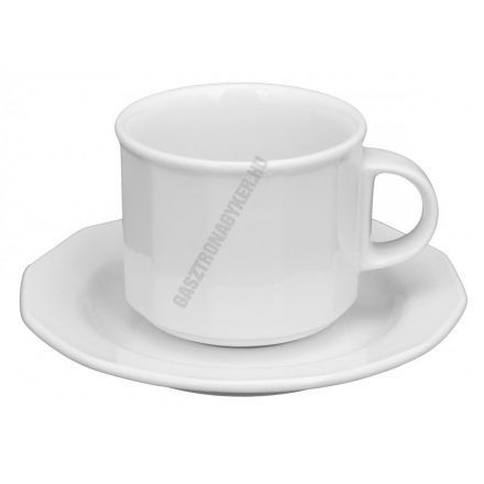 Mercury cappuccino csésze+alj 14 cm 150 ml, porcelán